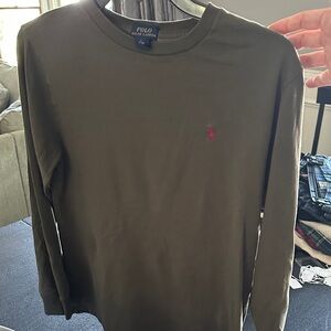 Polo by Ralph Lauren Boy's Olive Green Long Sleeve Tee